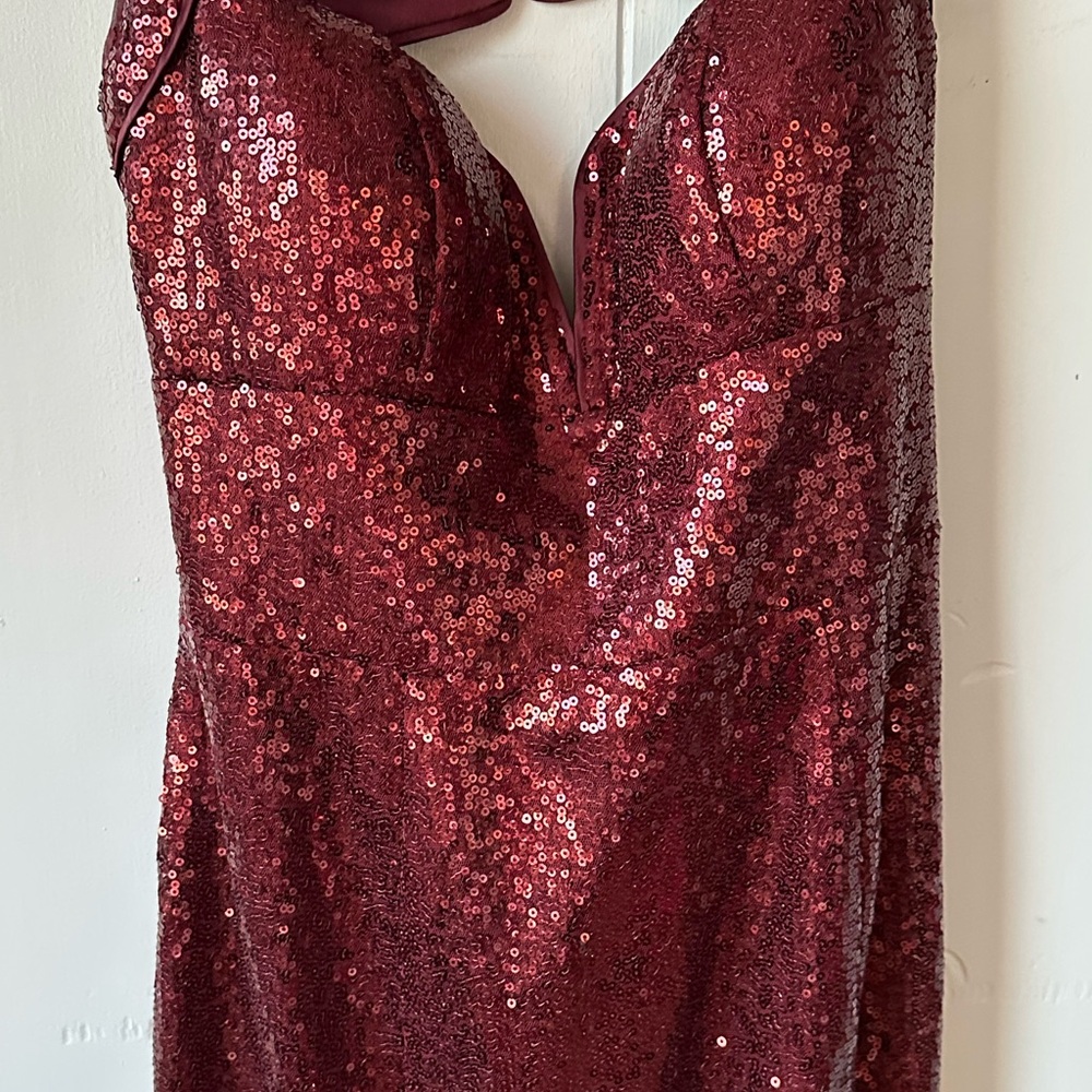 Azazie “Petra” dress in dark red sequins - Picture 7 of 15